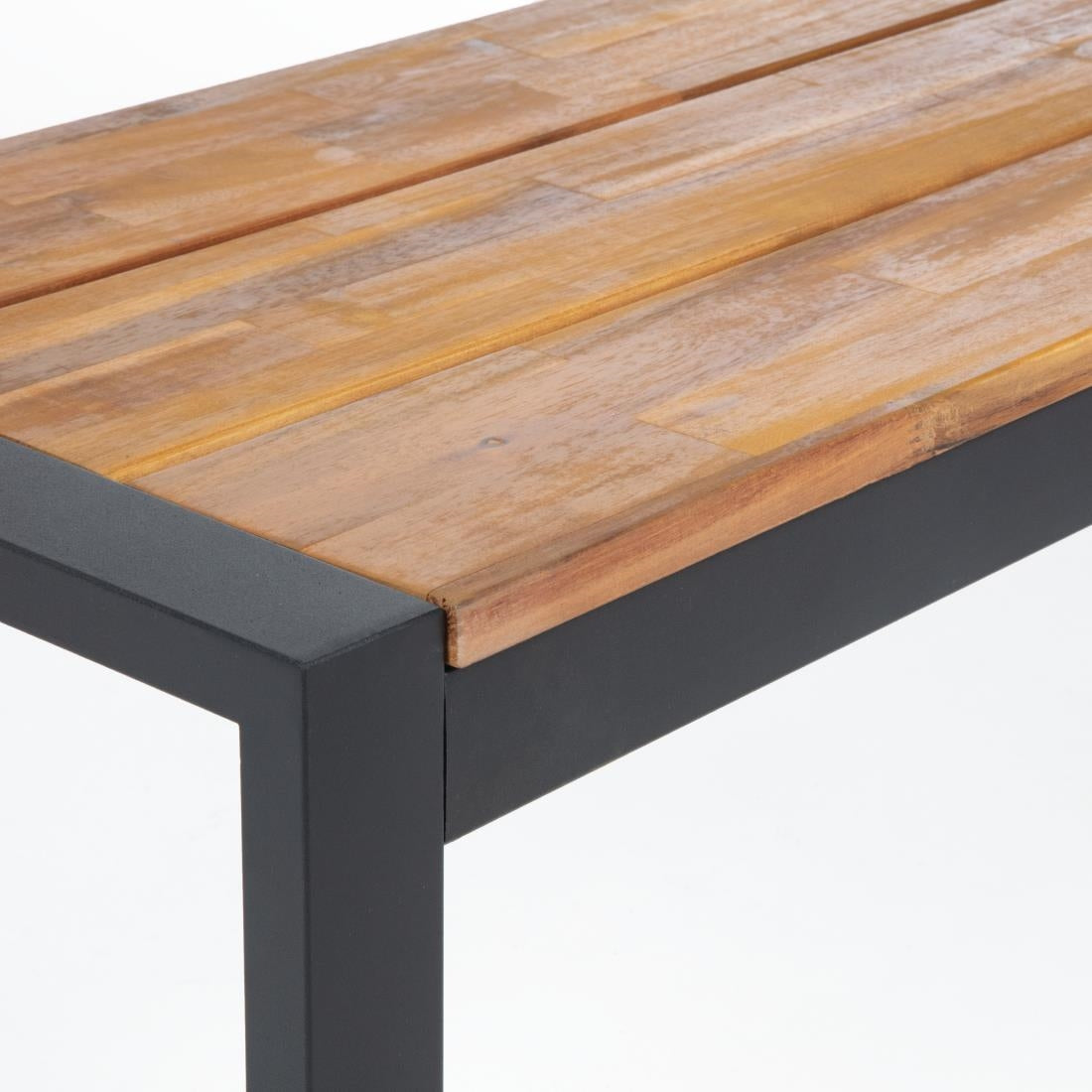 DS158 Bolero stalen en acaciahouten industriële banken 160cm (2 stuks)