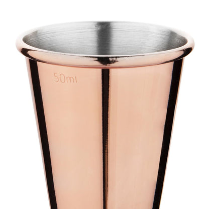 DR606 Olympia koperen barmaatje/jigger 25/50ml