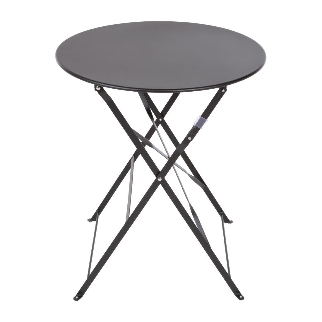 GH558 Bolero ronde stalen opklapbare tafel zwart 59,5cm