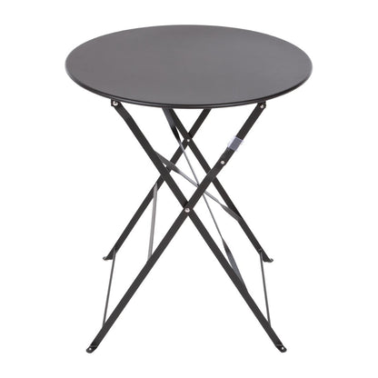 GH558 Bolero ronde stalen opklapbare tafel zwart 59,5cm