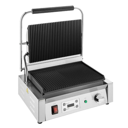 CU608 Buffalo Extra Grote Contactgrill Geribbelde Plaat