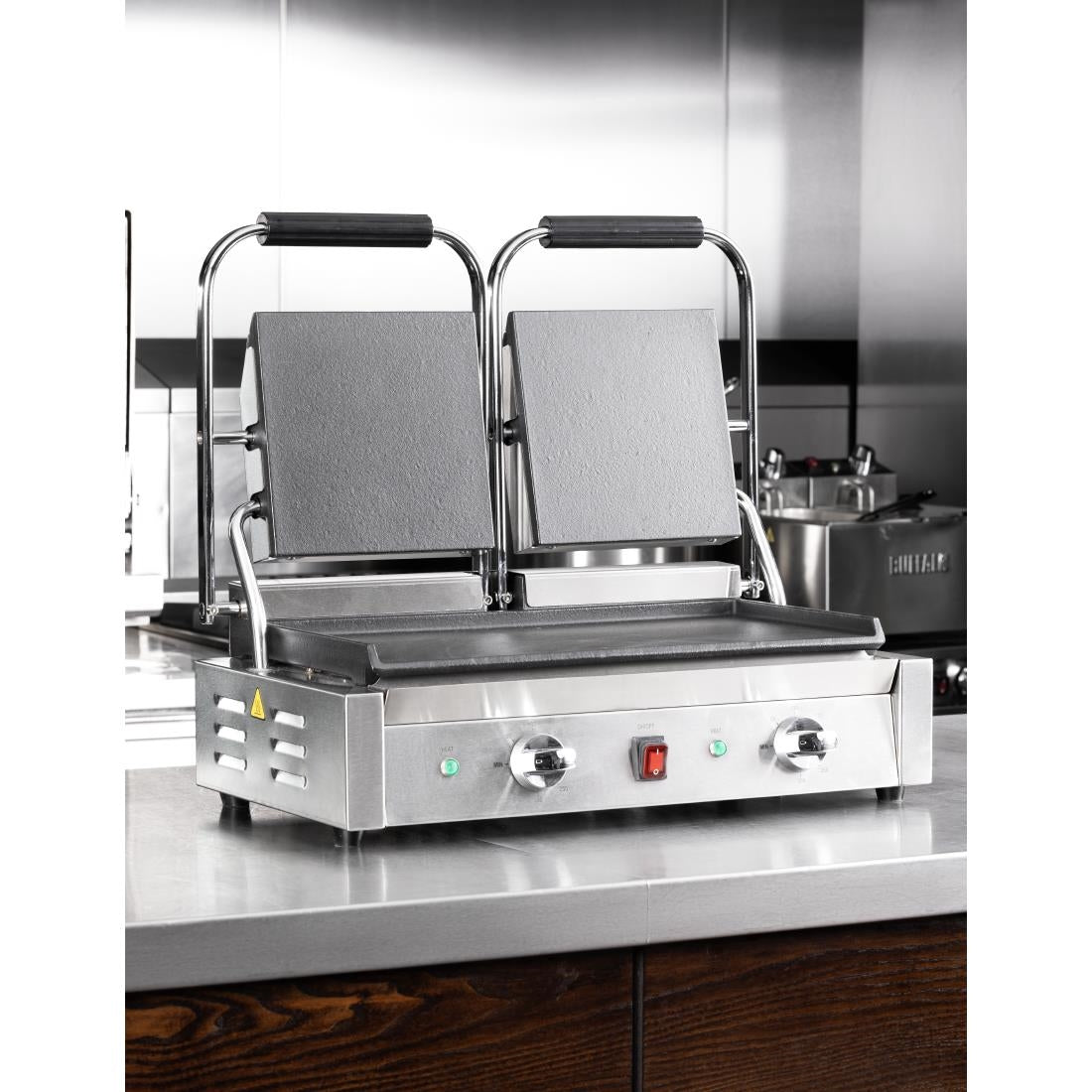 CU605 Buffalo Bistro Dubbele Contactgrill Glad/Glad