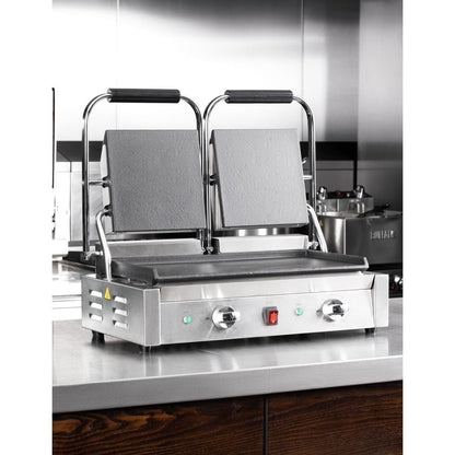 CU605 Buffalo Bistro Dubbele Contactgrill Glad/Glad