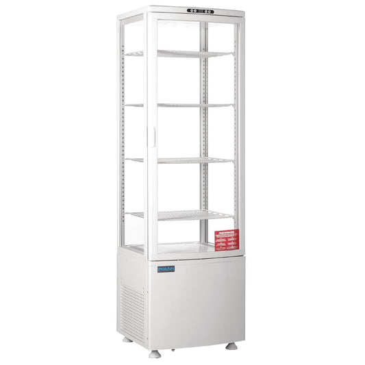CX575 Polar C-Serie Energiezuinige Koelkast Met Gebogen Deur Wit 235Ltr