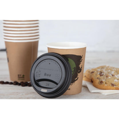 DS052 Fiesta Compostable composteerbare deksels voor 23cl koffiebekers (1000 stuks)