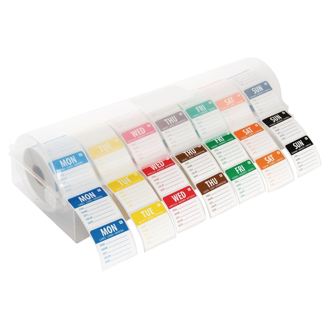 S811 Hygiplas afneembare kleurcode stickers met 5cm kunststof dispenser
