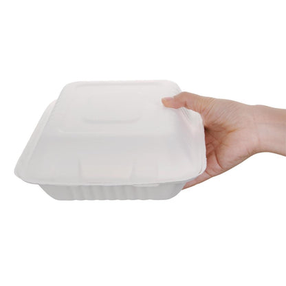 FC526 Fiesta Compostable composteerbare bagasse voedseldozen 3 compartimenten (200 stuks)