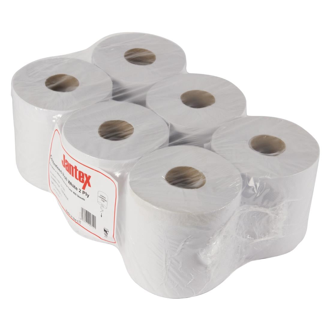 DL920 Jantex centrefeed 2-laags handdoekrollen wit 120m (6 stuks)