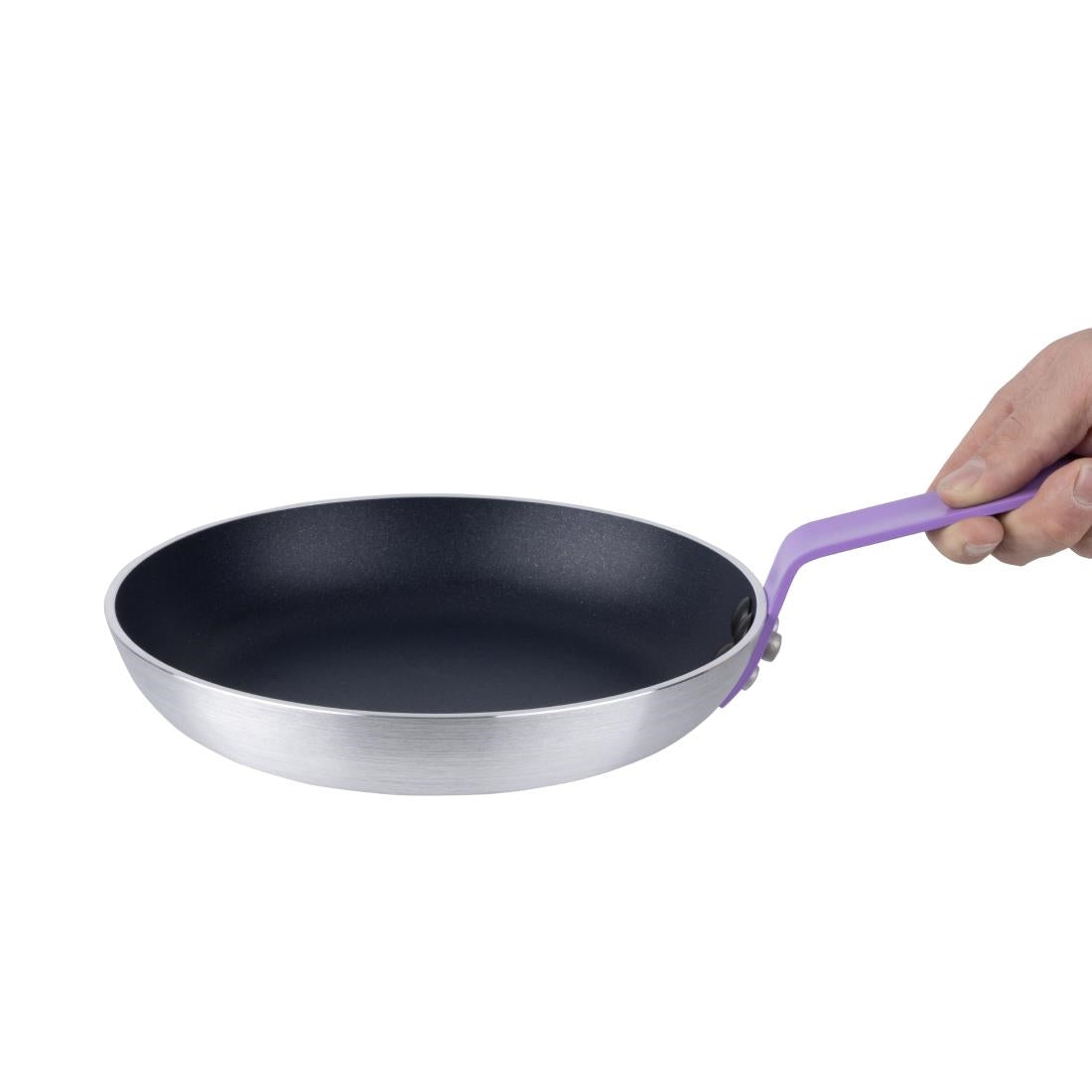 FB477 Hygiplas Teflon Platinum Plus anti-aanbak koekenpan 240mm groen paars