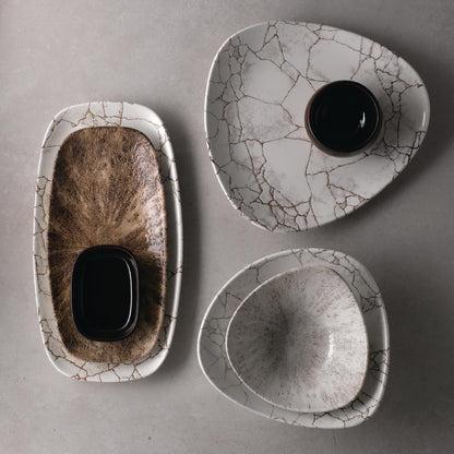 FR061 Churchill Studio Prints Kintsugi Agate Grey Lotus Borden 177mm (12 stuks)