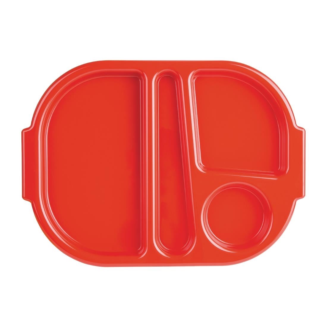 DL126 Olympia Kristallon Voedselschalen Klein Polycarbonaat Compartiment Rood 322mm