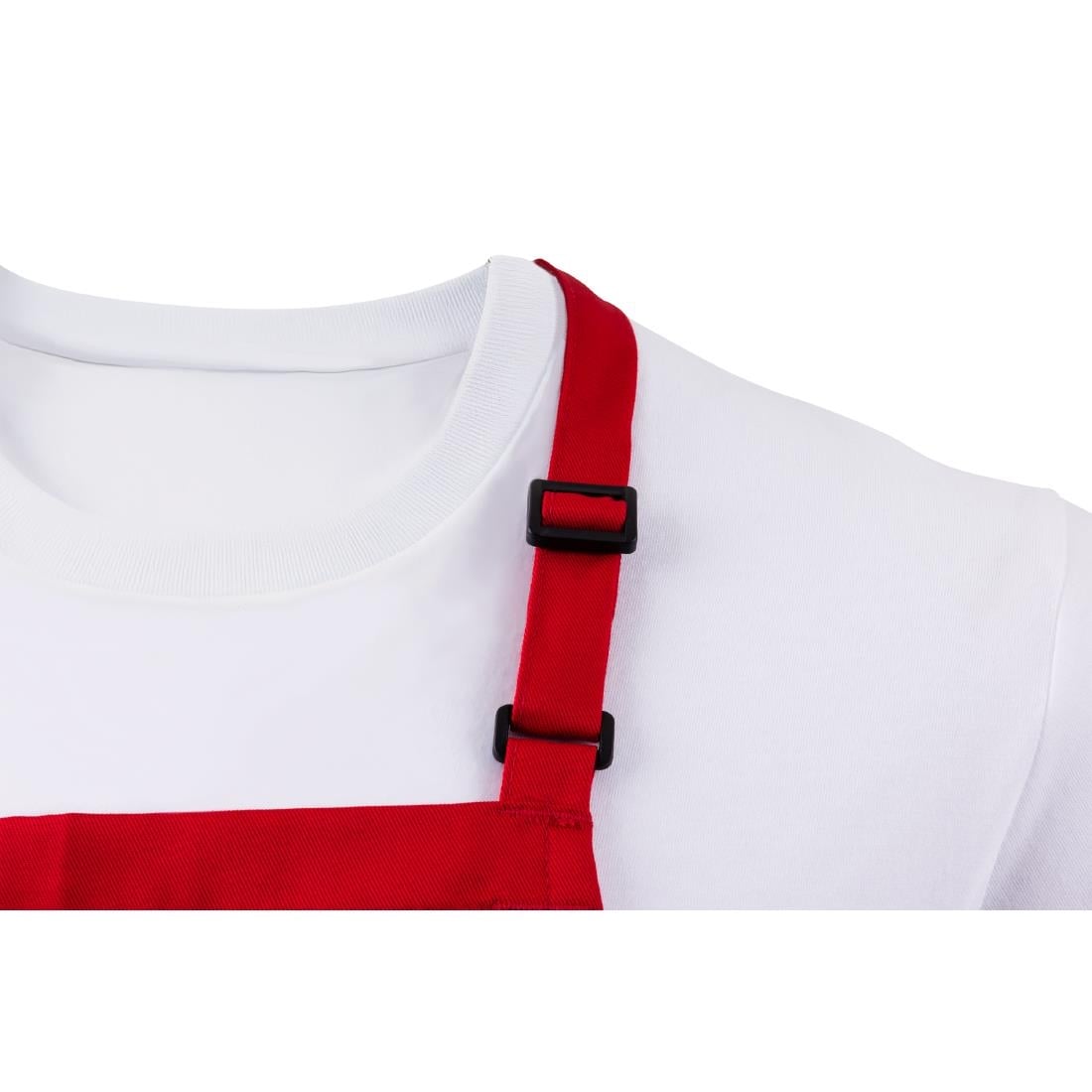 B196 Chef Works halterschort rood
