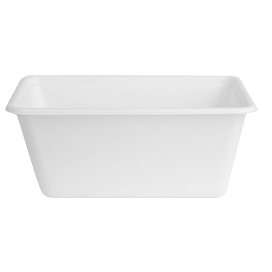 HW036 Fiesta Composteerbare Bagasse Voedselcontainer Bases 1000ml (100 stuks)