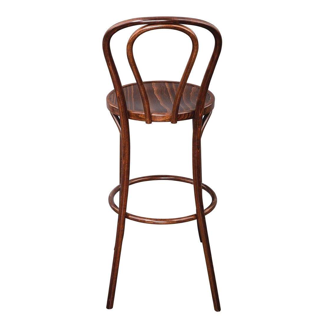 CW012 Fameg Bentwood barkruk beukenhout met walnoot finish