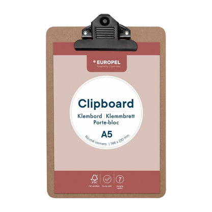 HU469 Europel Klembord A5 Portret Hout 148 x 210 Mm