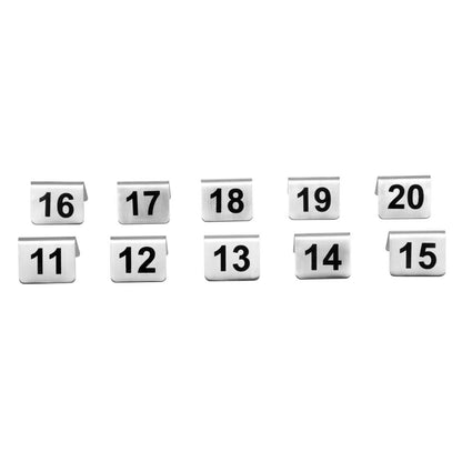U047 Olympia RVS tafelnummers 11-20 (10 stuks)