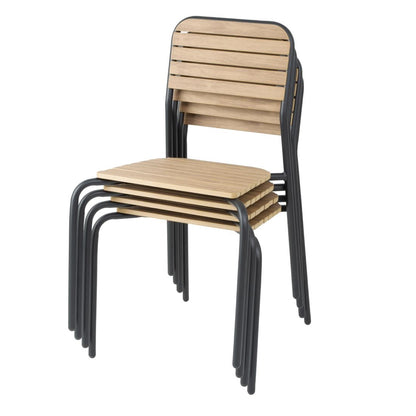 FU537 Bolero Santorini Tuinstoelen Met Houteffect (4 Stuks)