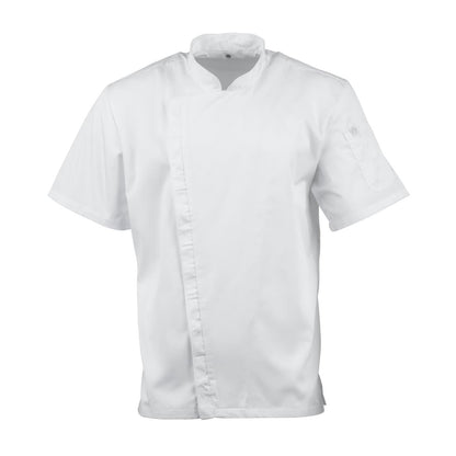 BB669-M Chef Works Cannes Koksbuis Met Korte Mouwen, Maat M
