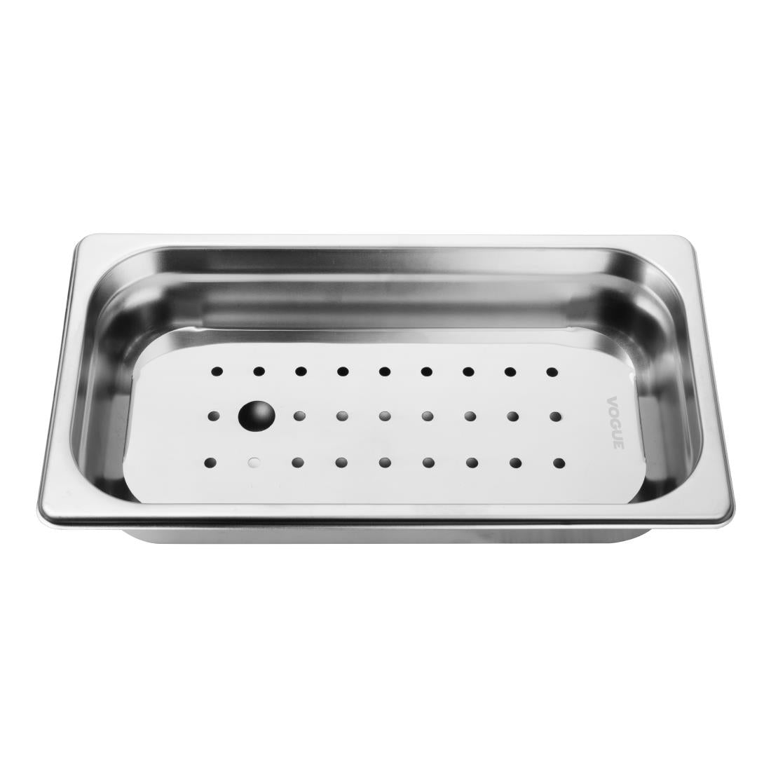 FU268 Vogue Roestvrijstalen Gastronorm Afvoerplaat Voor GN 1/3