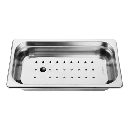 FU268 Vogue Roestvrijstalen Gastronorm Afvoerplaat Voor GN 1/3