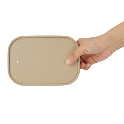 HW624 Fiesta Recyclebare Papieren Deksel Voor Rechthoekige Containers (300 stuks)