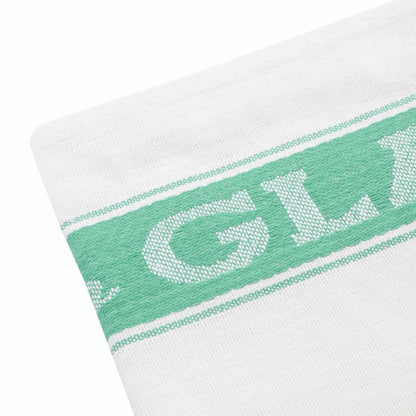 E912 Vogue halflinnen glazendoek/poleerdoek groen 76 x 51cm