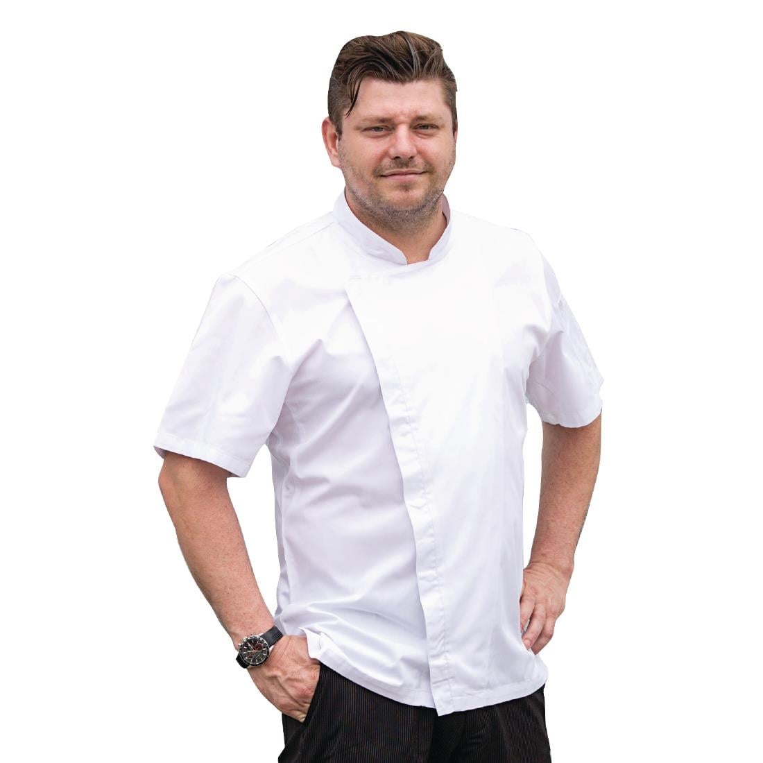 BB669-L Chef Works Cannes Koksbuis Met Korte Mouwen, Maat L