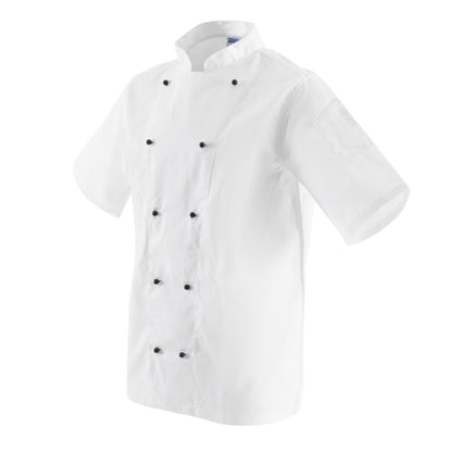 DL711-XS Whites Chicago unisex koksbuis korte mouw wit XS