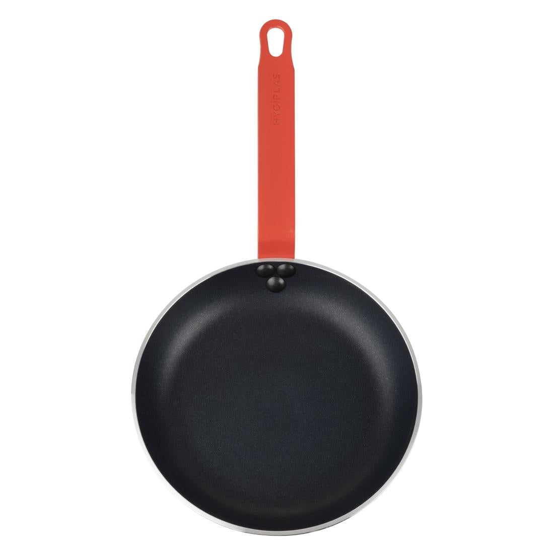 FB474 Hygiplas Teflon Platinum Plus anti-aanbak koekenpan 240mm rood handvat