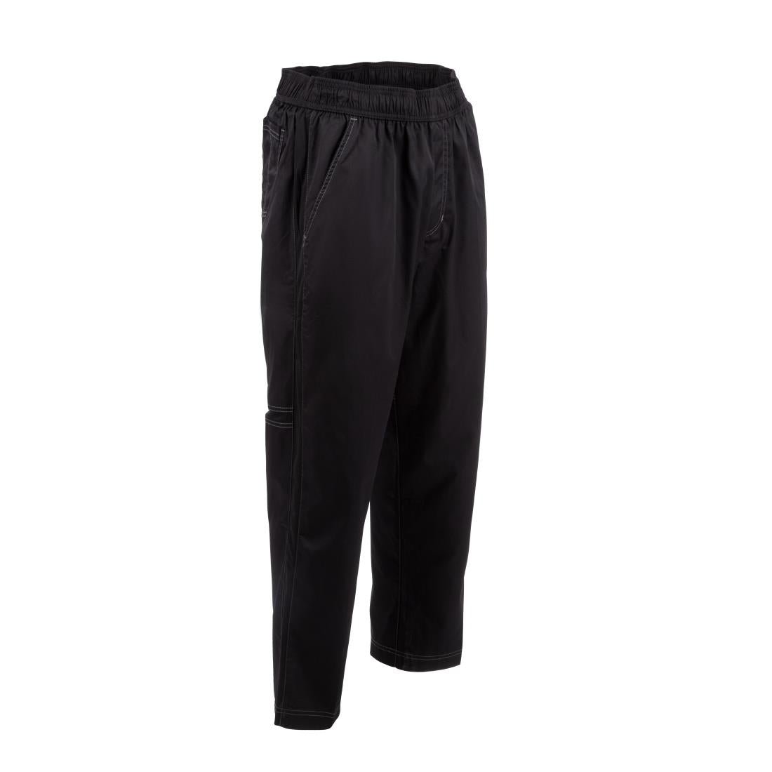 B187-L Chef Works Cool Vent uniseks baggy koksbroek zwart L
