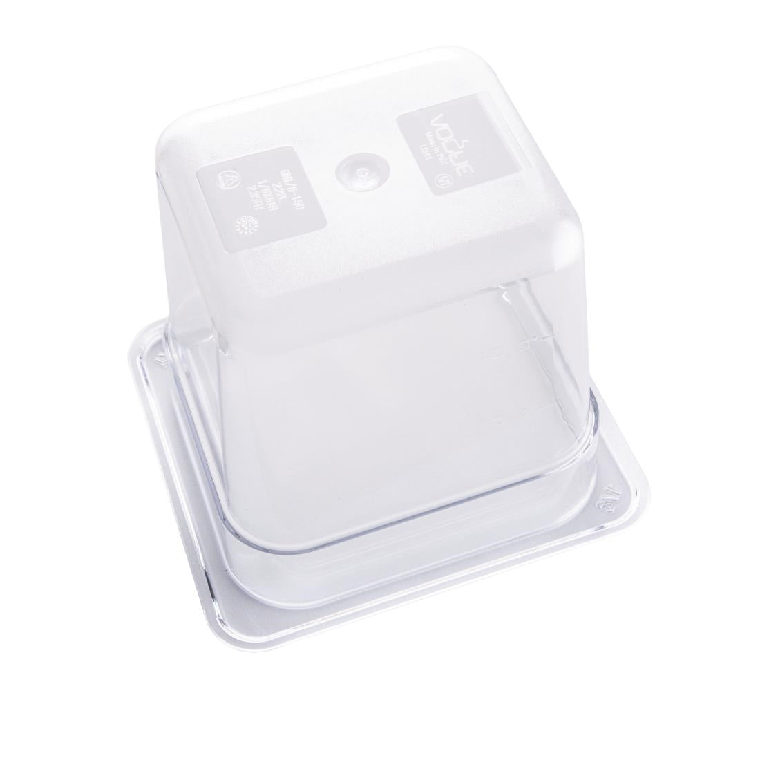 U241 Vogue polycarbonaat 1/6 gastronorm container 150mm transparant