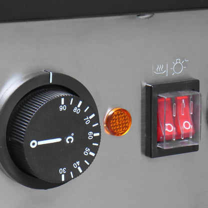 HW925 Buffalo Schuin Kanaal Voedselverwarmer 2 Planken