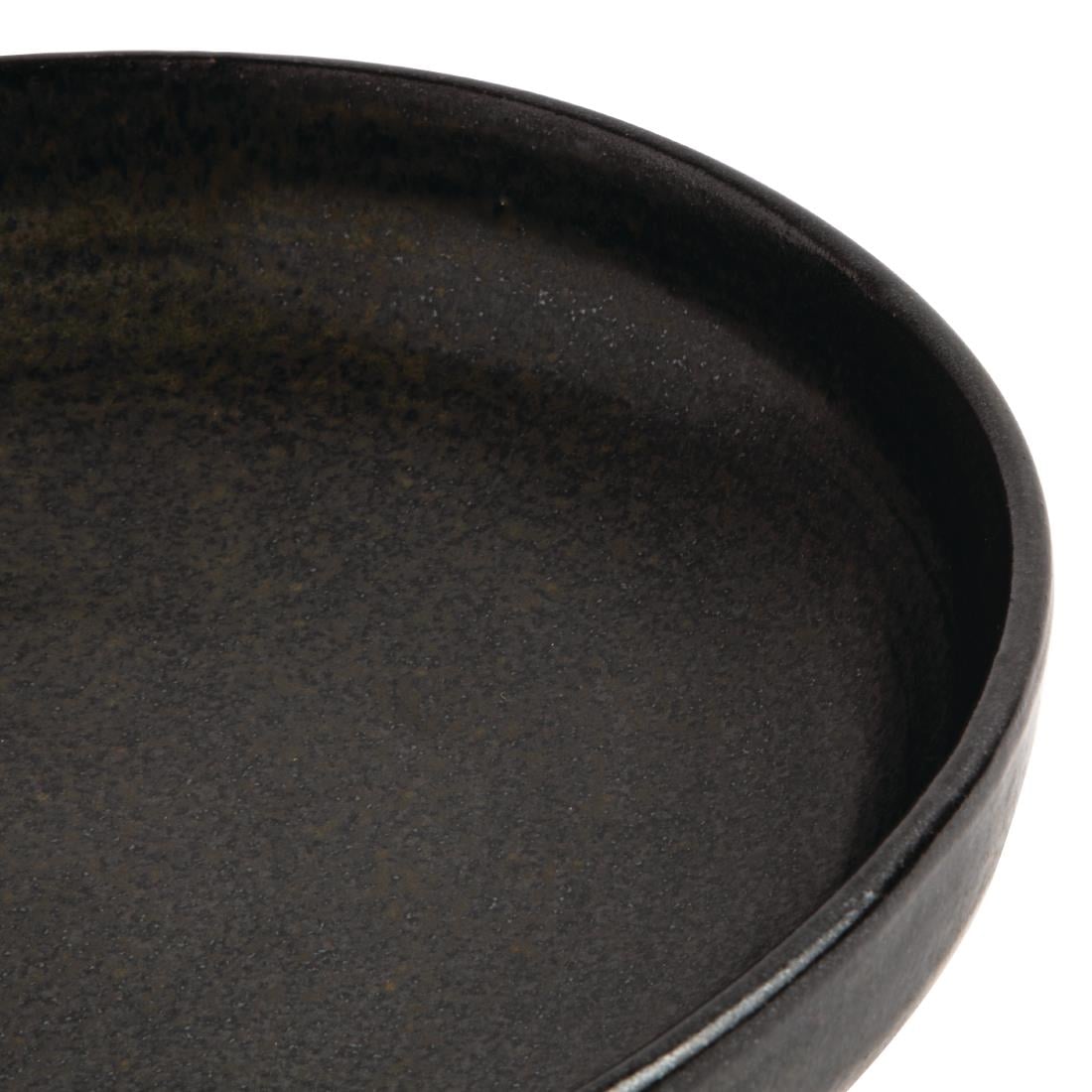 FA320 Olympia Canvas diepe coupe borden zwart 23cm (6 stuks)