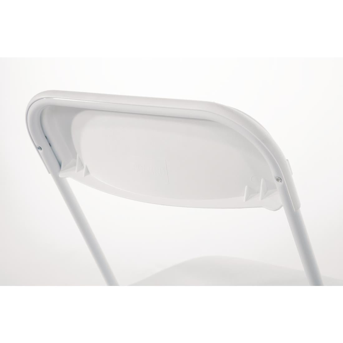 GD387 Bolero staal & polypropyleen klapstoelen wit (10 stuks)