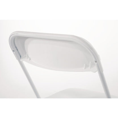 GD387 Bolero staal & polypropyleen klapstoelen wit (10 stuks)