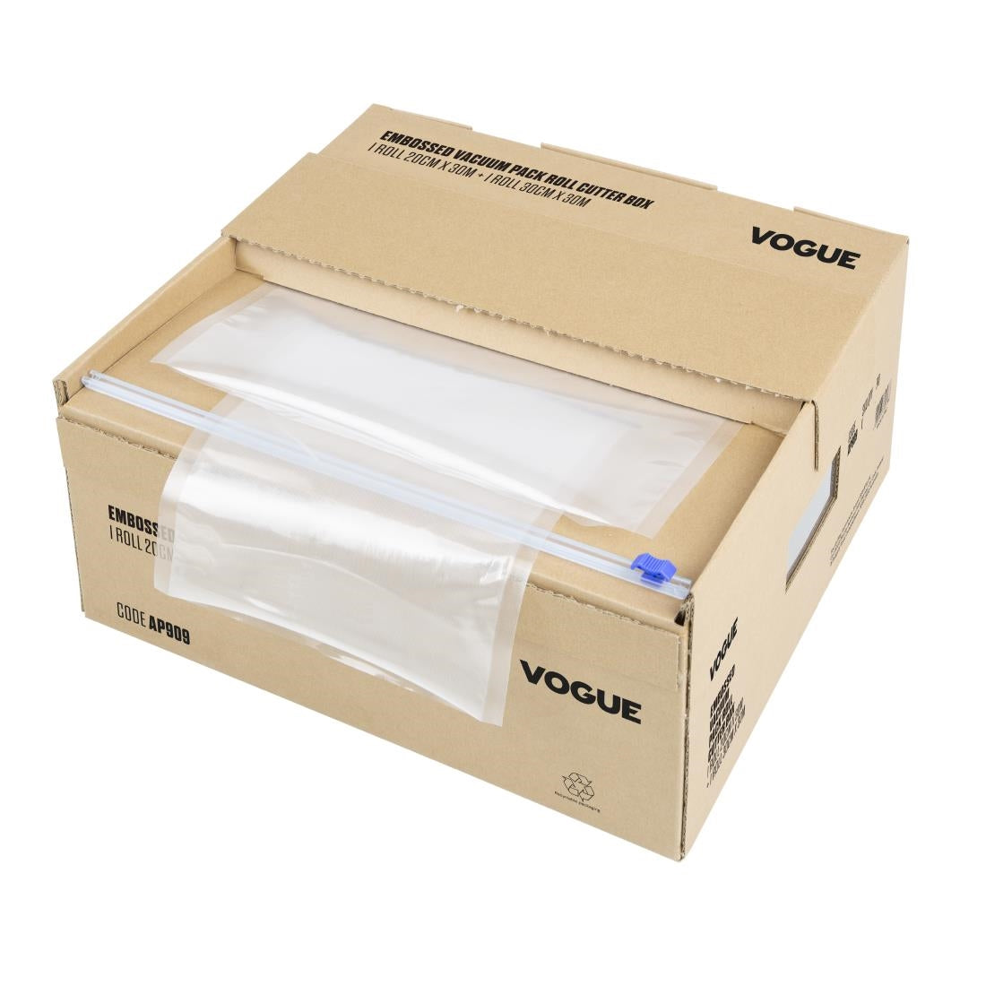 AP909 Vogue Vacuümverpakkingsrol Met Snijdoos (Reliëf) 200 mm En 300 mm Dubbelverpakking