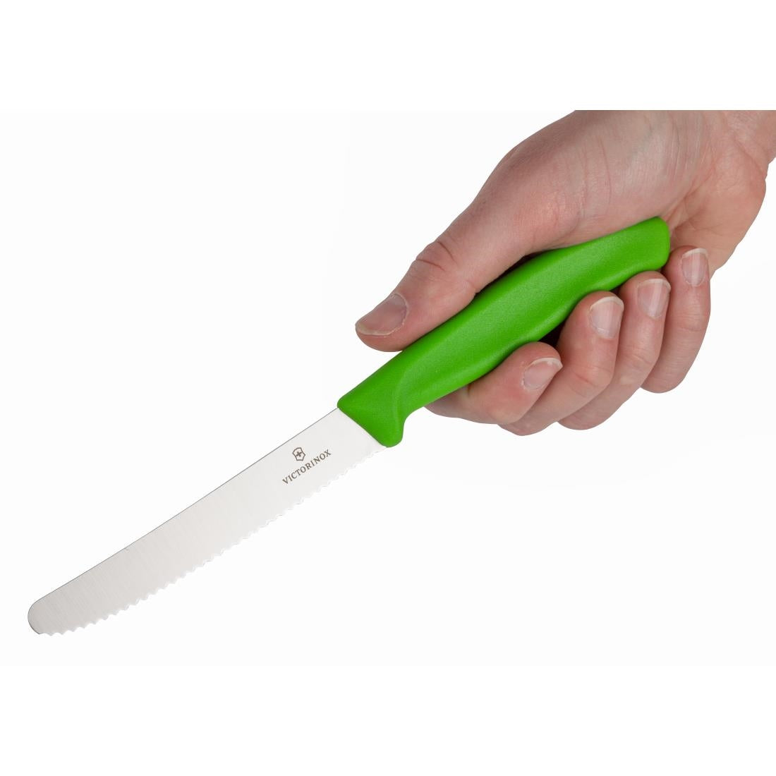 CP843 Victorinox gekarteld tomatenmes groen 11cm