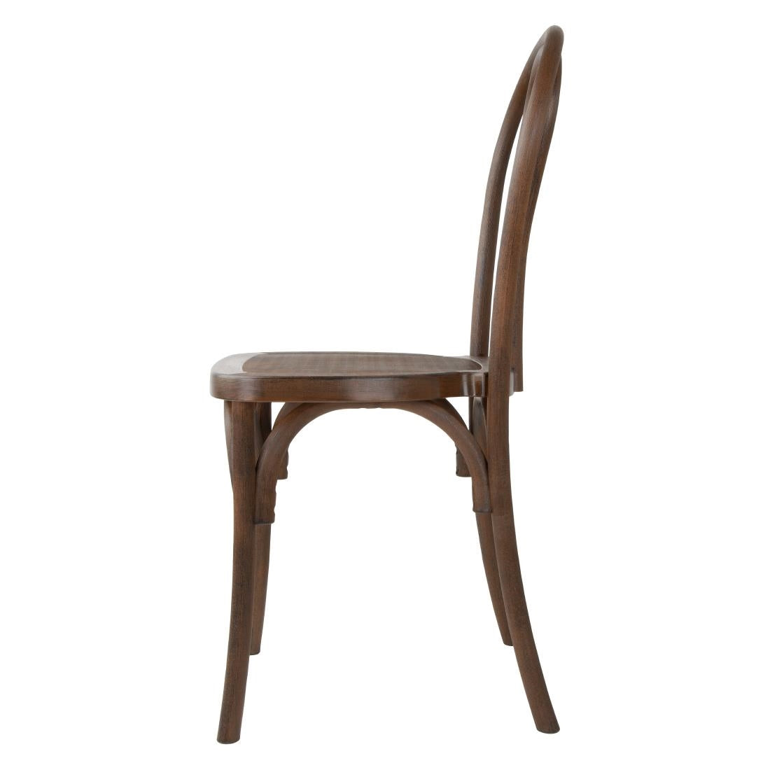 HW287 Bolero Soho Bentwood Stijl Hars Stoelen Notenhout (4 Stuks)