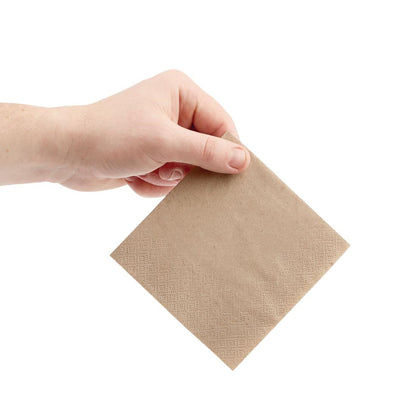 FE217 Fiesta Recyclable servetten 1/4 vouw gerecycled kraftpapier 240mm (4000 stuks)