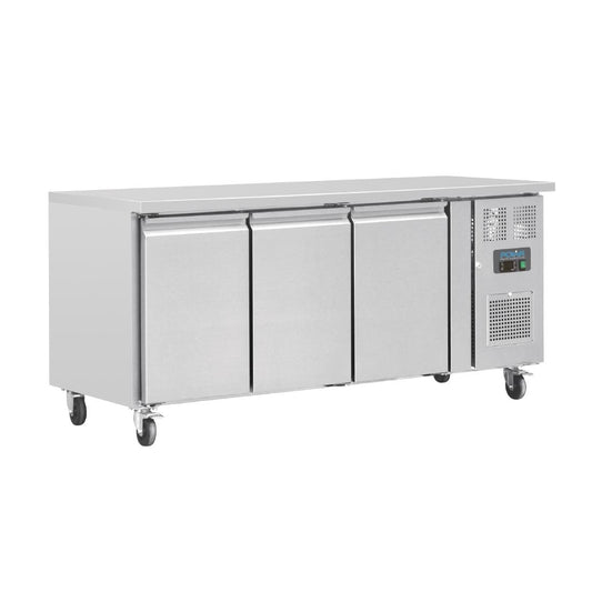 G597 Polar U-serie 3-deurs koelwerkbank 417L