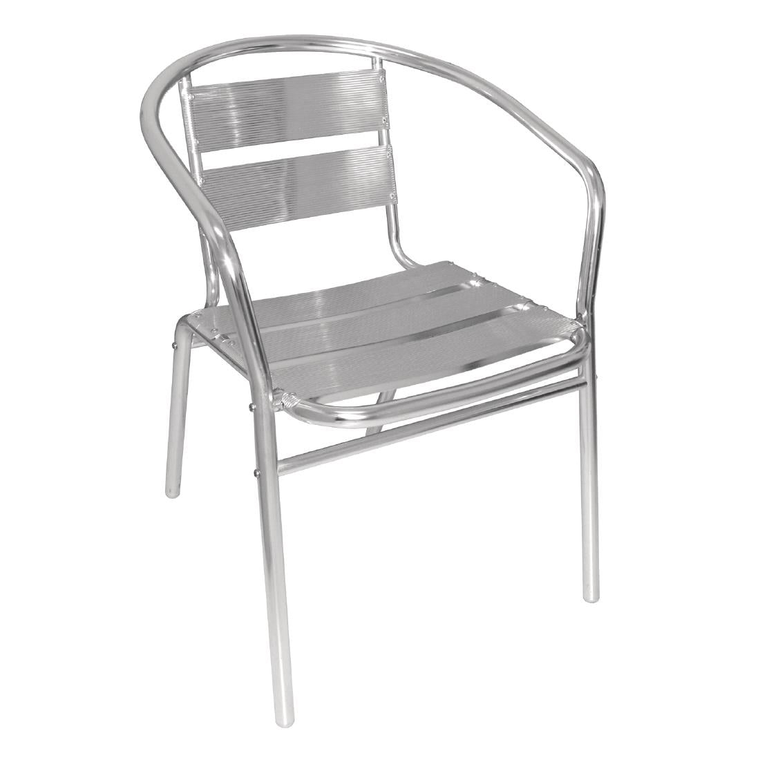 U419 Bolero stapelbare aluminium stoelen (4 stuks)