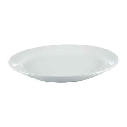 CB487 Olympia Whiteware Borden Met Smalle Rand 18cm (12 Stuks)