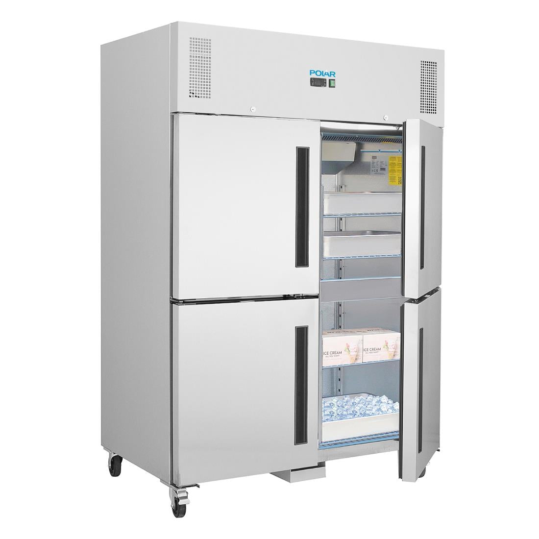 CW196 Polar G-serie opstaande dubbele stabiele deur gastro vriezer 1200ltr