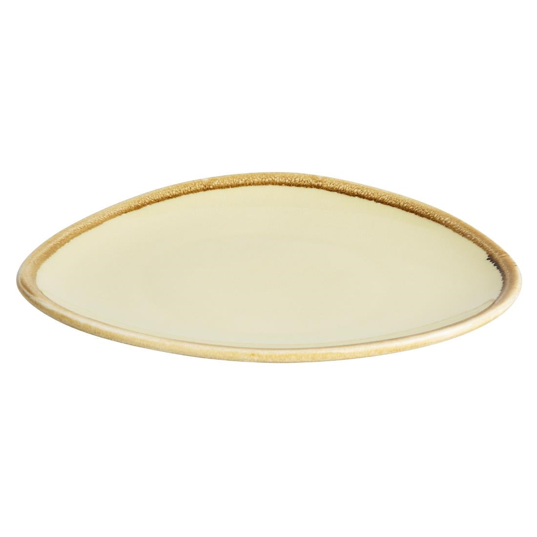GP325 Olympia Kiln Driehoekige Borden Zandsteen 16,5cm (6 Stuks)
