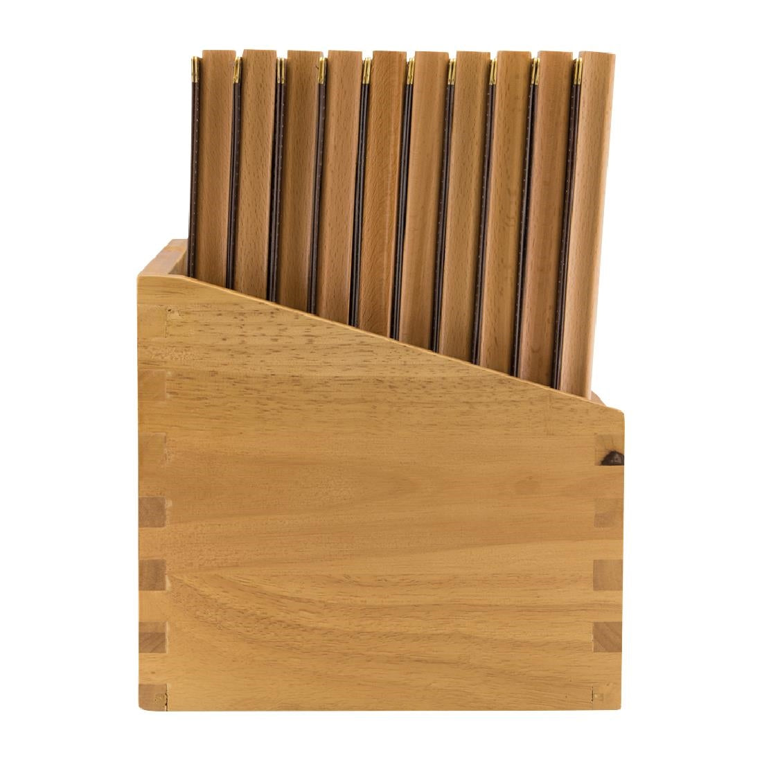 H762 Securit menumappen set met houten box A4 bruin (20 stuks)