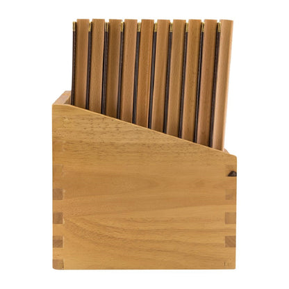 H762 Securit menumappen set met houten box A4 bruin (20 stuks)