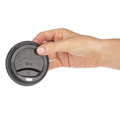 DS052 Fiesta Compostable composteerbare deksels voor 23cl koffiebekers (1000 stuks)