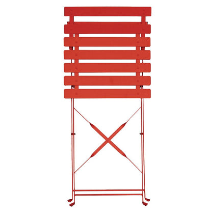 GH555 Bolero stalen opklapbare stoelen rood (2 stuks)