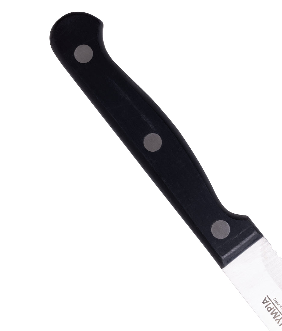 CS716 Olympia steakmessen met ronde punt zwart (12 stuks)