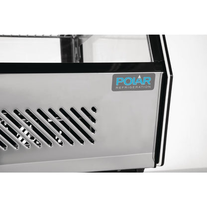 GP291 Polar G-Serie Energiezuinige Aanrecht Voedselexpositie Koelkast Zwart 160Ltr